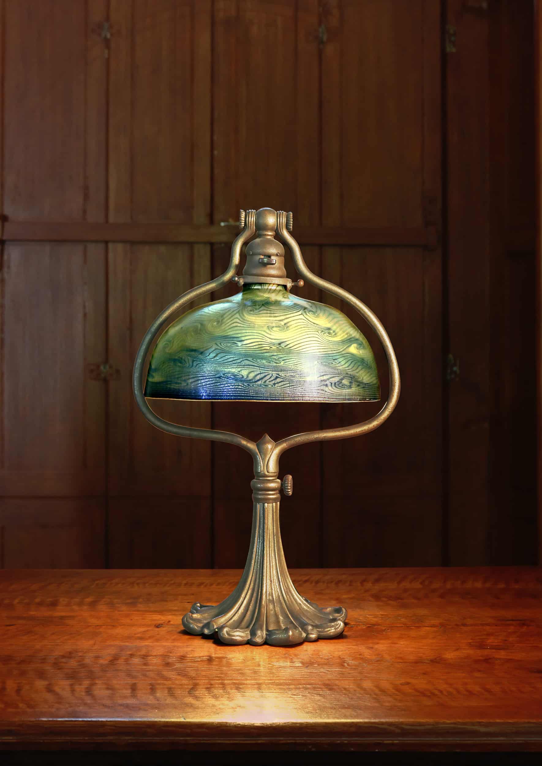 57. Tiffany Harp Form Desk lamp_website
