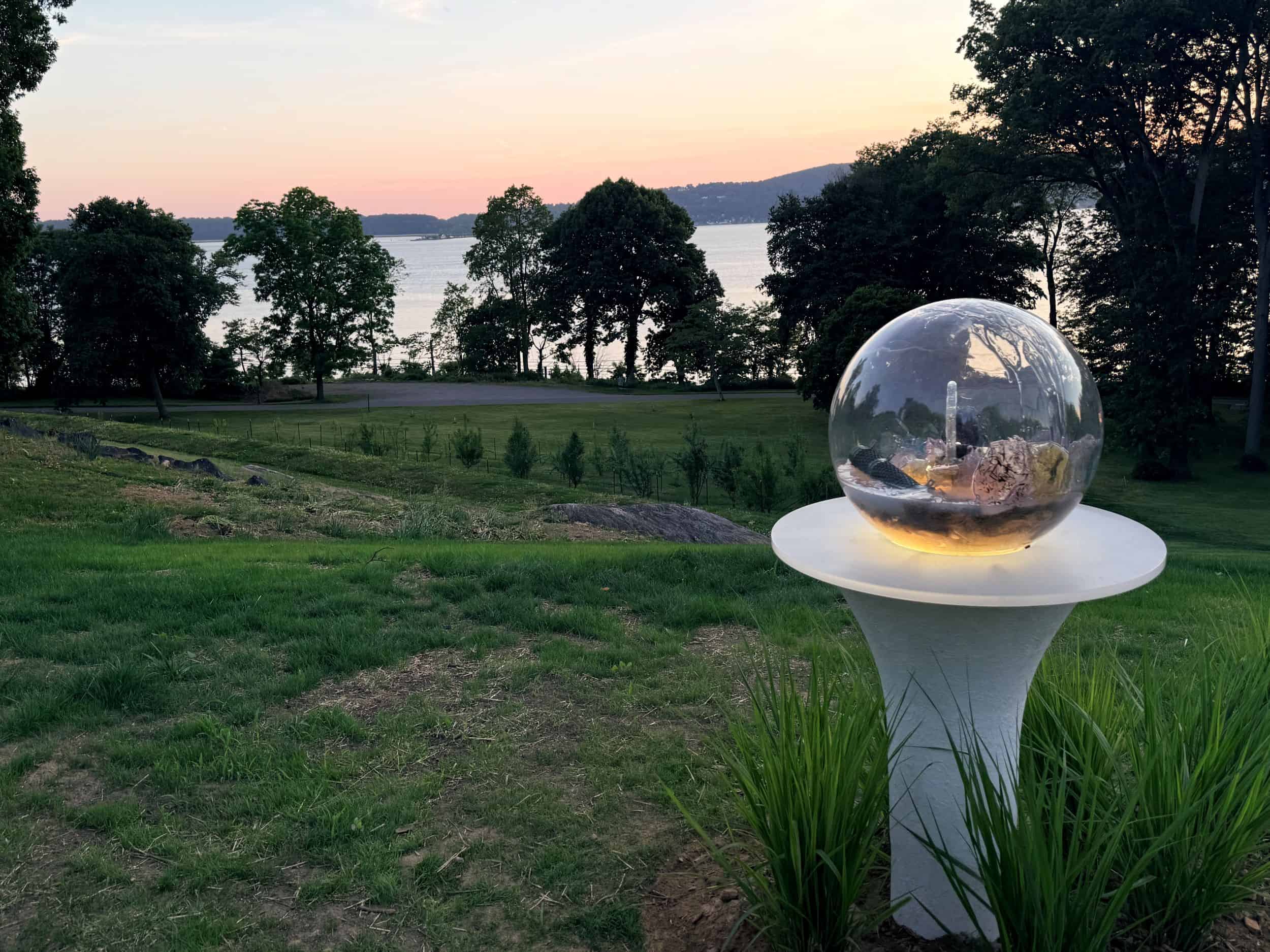 Gazing Globe overlooking the Hudson