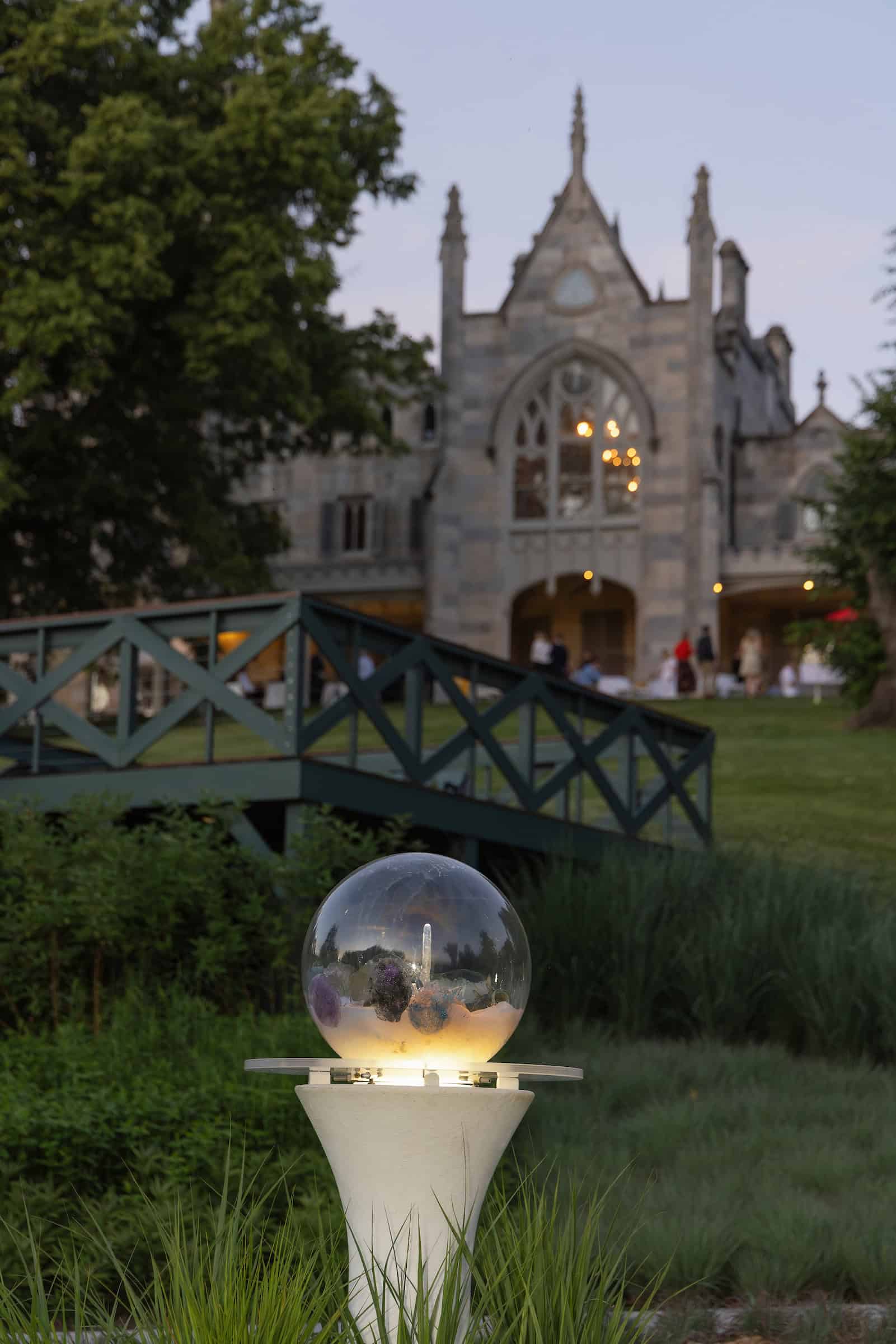 Gazing Ball at Dusk